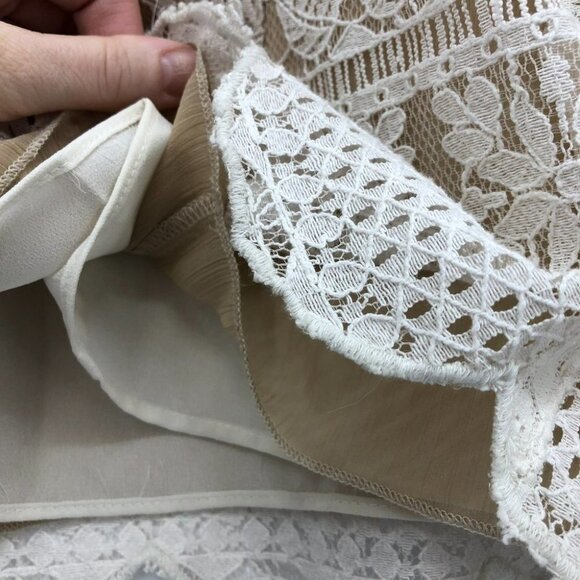 NWT Allsaints Melia Lace sleeveless mini Dress Size 6 in Oyster White - Picture 14 of 16